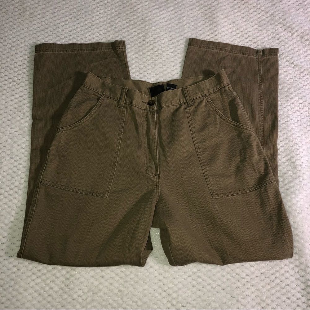 Boutique Europa wide leg pants, size 14. Brown, high rise.